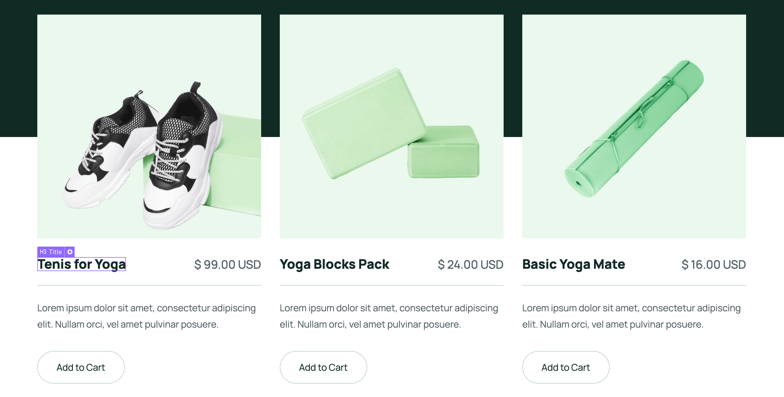 eCommerce Product - Yogi Webflow Template
